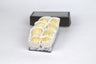 Box of eight Key Lime Pie Truffles, each with tart and silky key lime ganache inside smooth milk chocolate shells, topped with graham cracker pie crust crumbles — a dessert-inspired treat from Saratoga Chocolate Co.