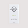 Front of Saratoga Chocolate Co. Genmai Cha Bar wrapped in a white paper package with a moss green flavor label. Label features the Saratoga Chocolate Co. logo and describes the bar as 58% dark chocolate sweet Sencha green tea and toasted rice. This bar is vegan, gluten and dairy free.